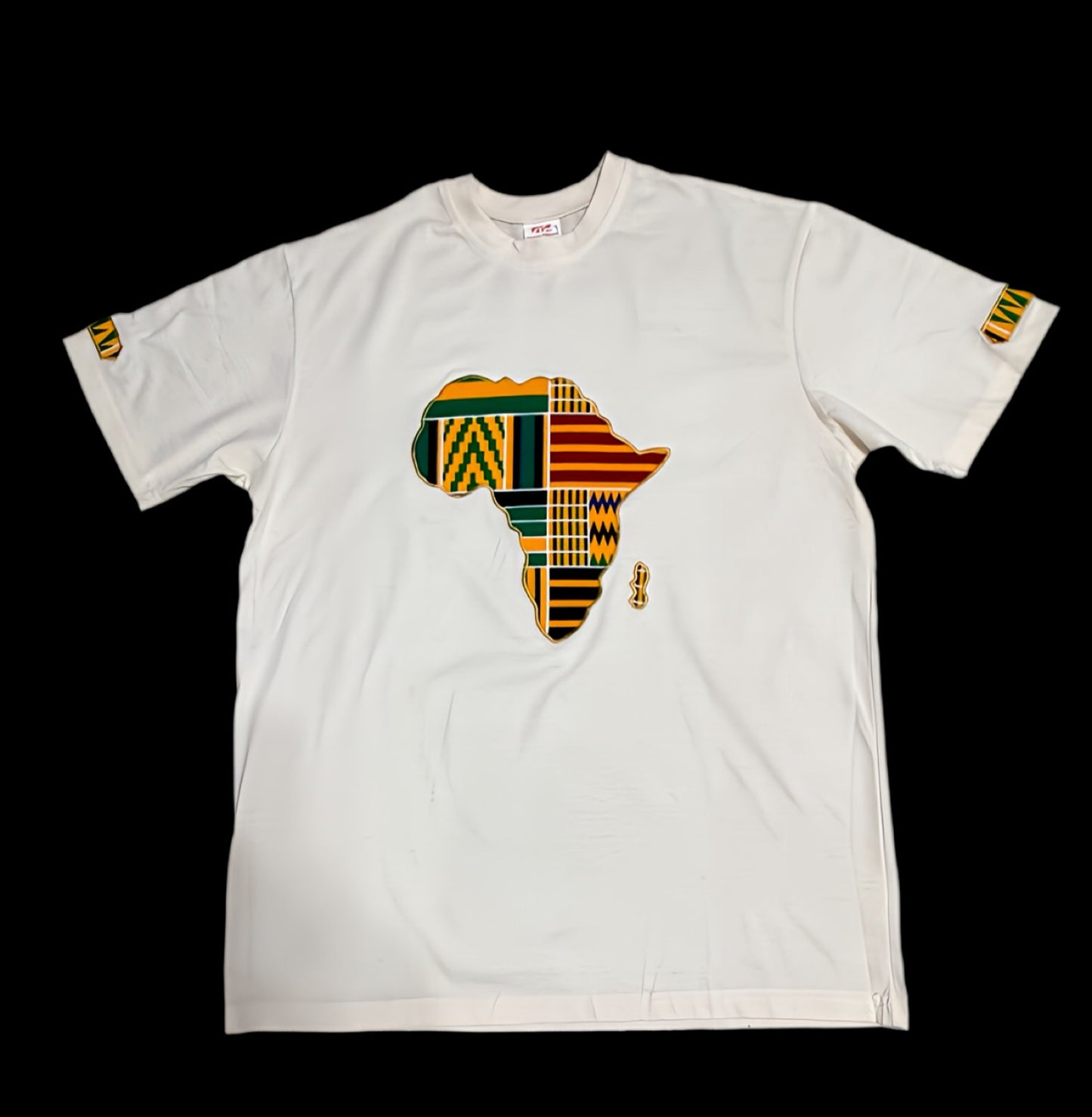 Kente Design T-Shirt Off White