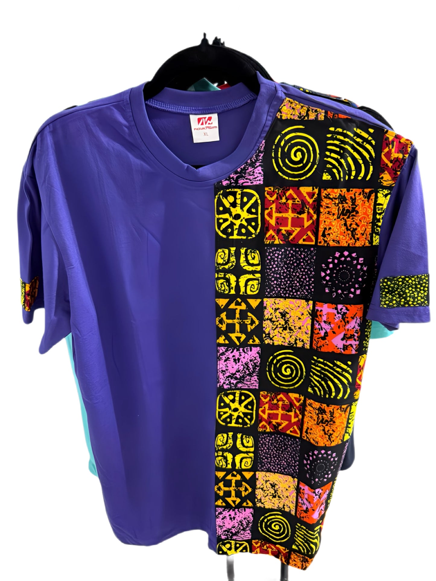 Purple T-Shirt With Pattern Side Design