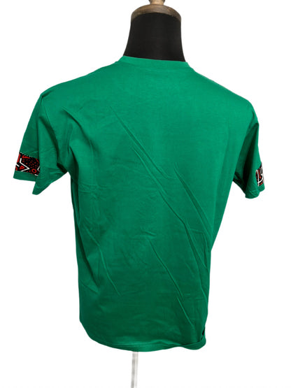 GREE T-SHIRT WITH AFRICAN SYMBOLS