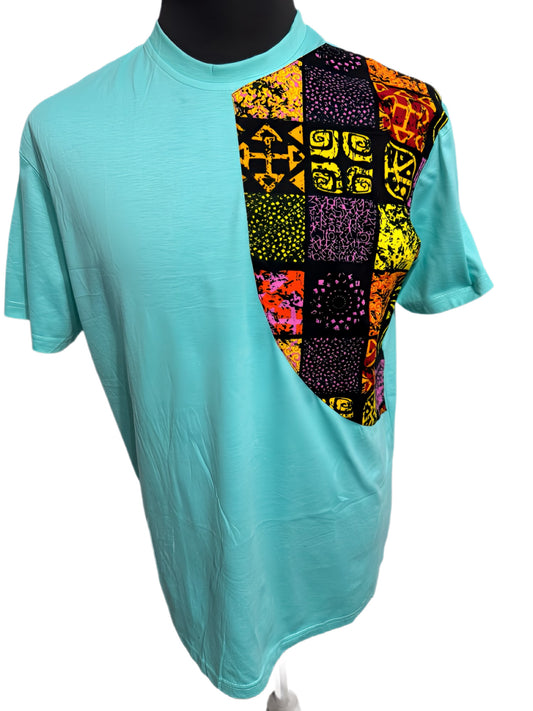 Colorful Geometric Patterns on Mint Green