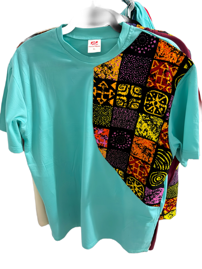 Colorful Geometric Patterns on Mint Green