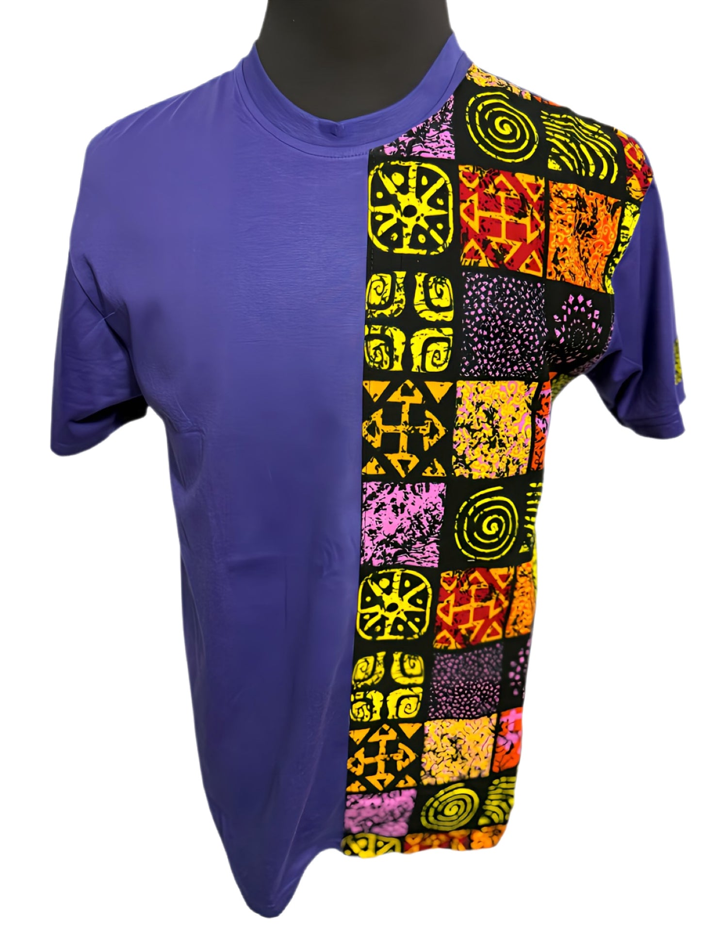 Purple T-Shirt With Pattern Side Design