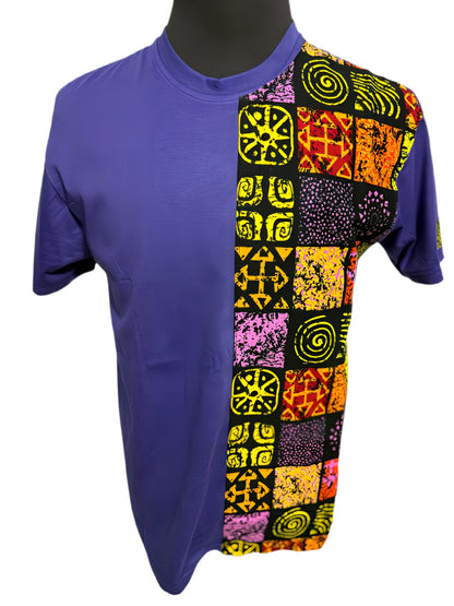 Purple T-Shirt With Pattern Side Design