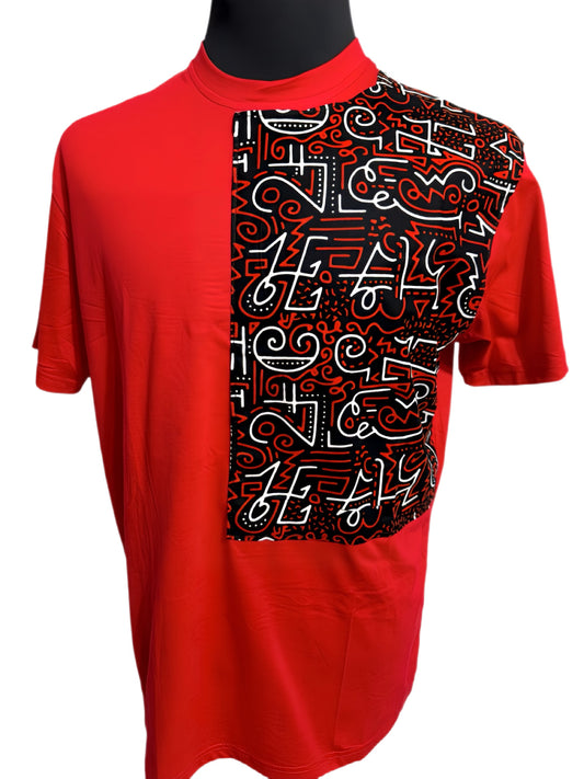 Red T-Shirt With Numerics