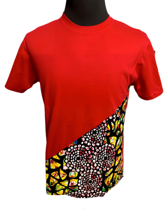 Red T-Shirt With Print Design